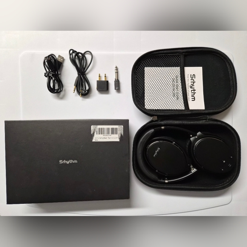 Srhythm NiceComfort 35 NC35 Wireless Noise Cancelling Stereo Headset Black
